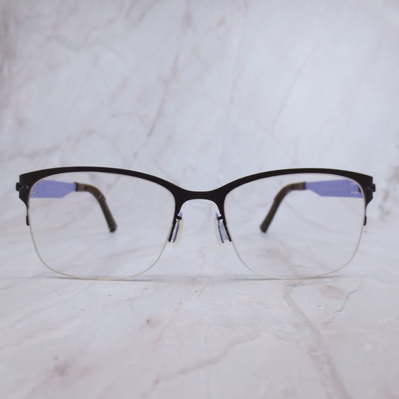 OVVO Optics MOD.2783 Black Purple Semi Rimless Eyeglasses 48-16-140 Col.631/41